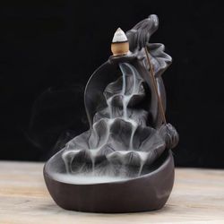 mesmerizing lotus shaped backflow incense fountain