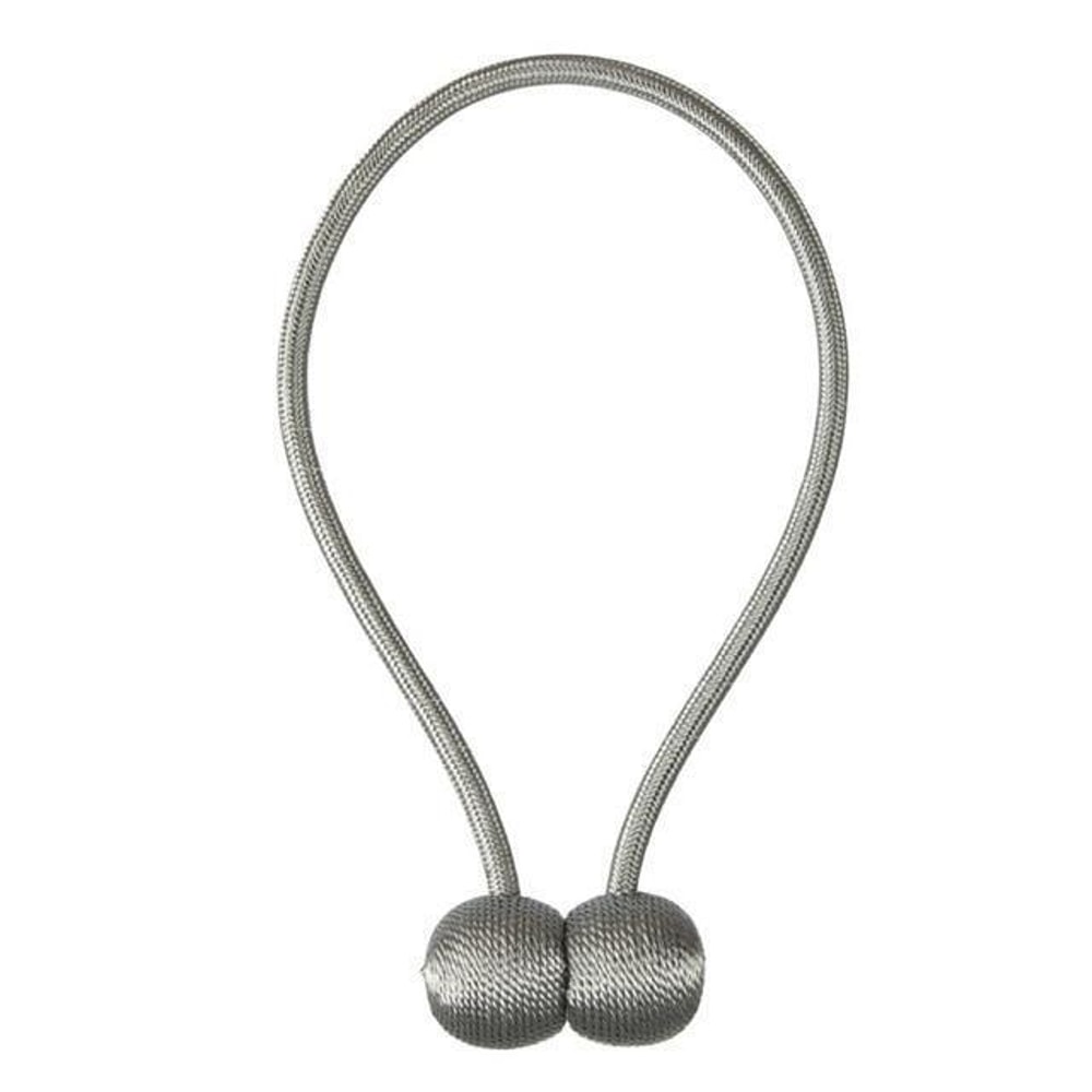 Magnetic Curtain Tieback Set Silver gray