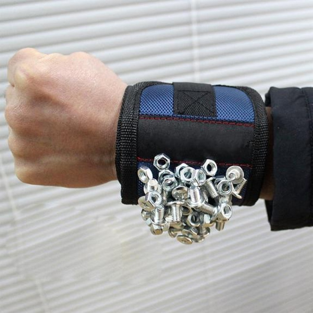 magnetic wristband for holding screws