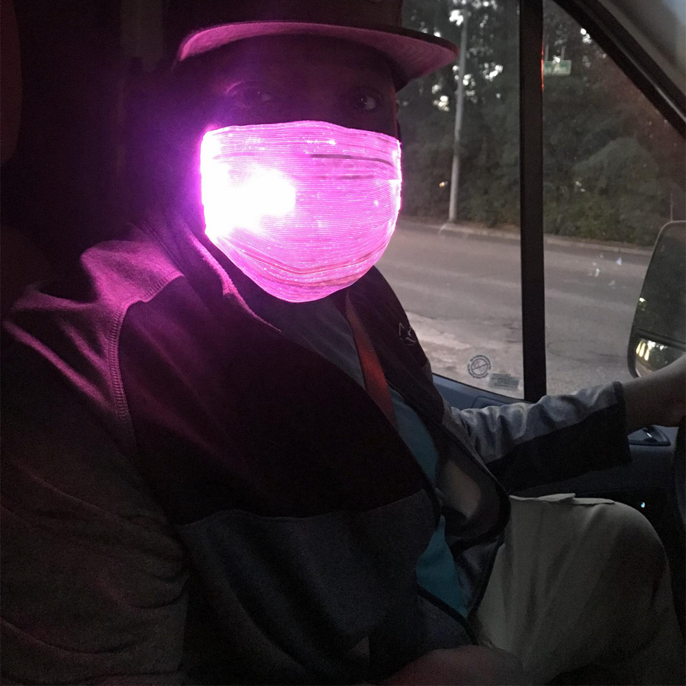 Bright LED mask for themed celebrations