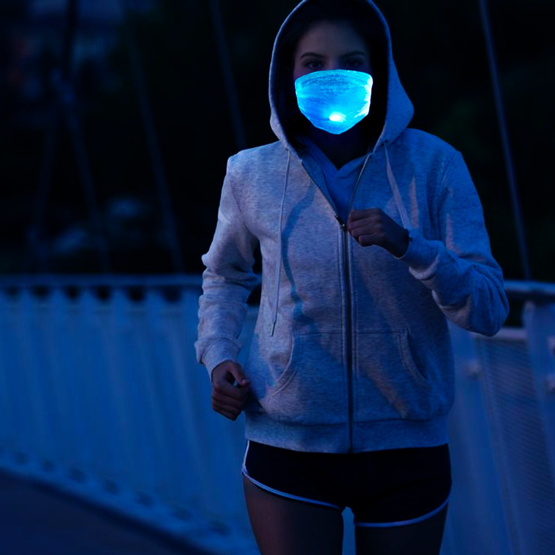 Interactive LED lighting face mask