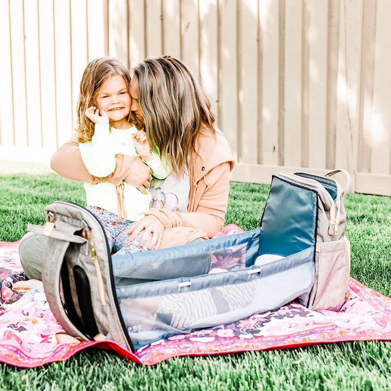 Multifunctional 3 in 1 Baby Diaper Bag With Bed (Waterproof Exterior) 5