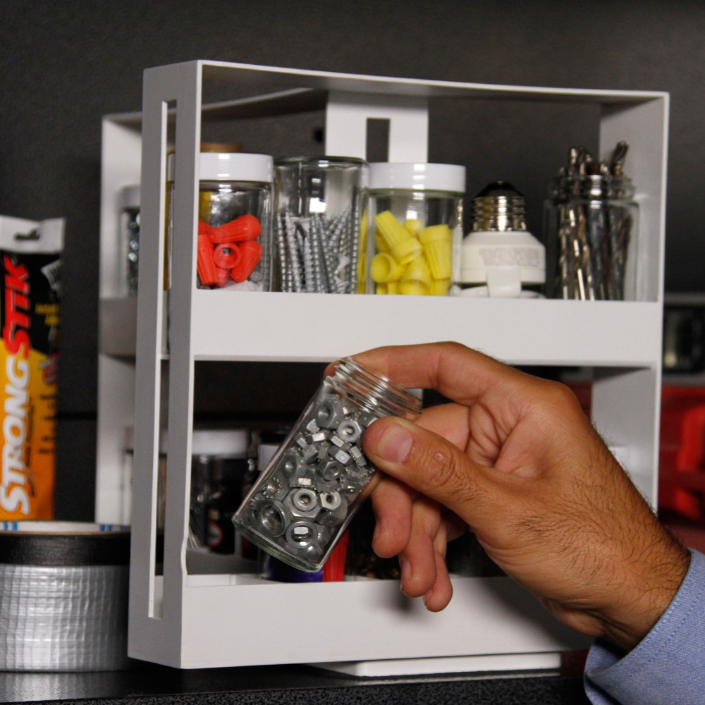 Multi-Function Rotating Storage Rack For Spices & Pill Bottles 2