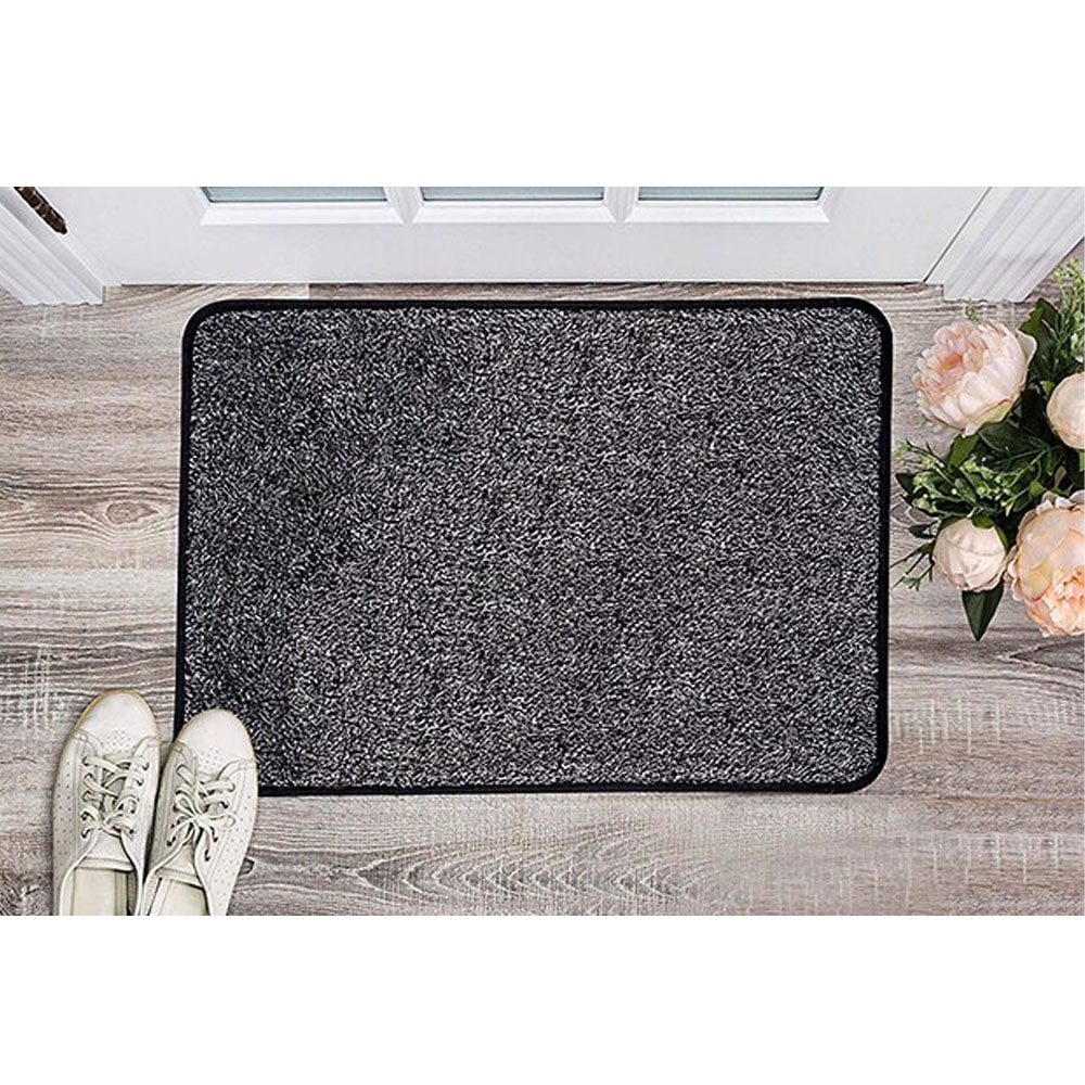 Non-Slip Magic Indoor Super Absorbent Doormat Black upgrade