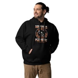 happiness is a day spent plumbing unisex hoodie