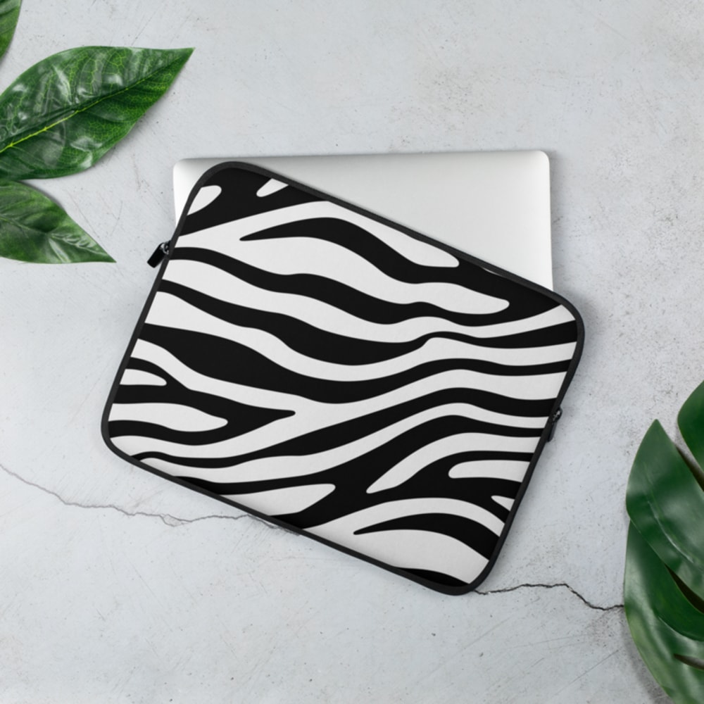 Zebra Skin Seamless Pattern Laptop Sleeve