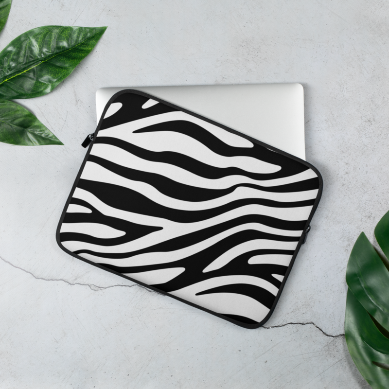 Zebra Skin Seamless Pattern Laptop Sleeve
