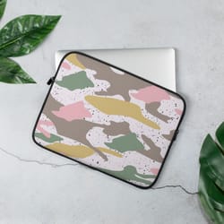 modern girly camo mix colored seamless pattern laptop sleeve