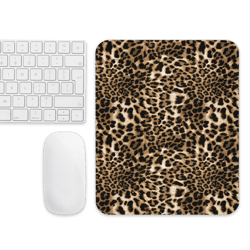 leopard print animal skin pattern mouse pad
