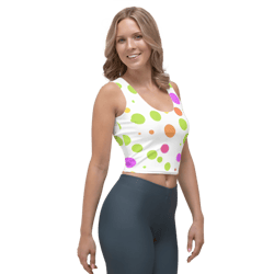 cute colorful polka dots pattern crop top