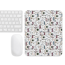 cute cartoon monsters seamless pattern mouse pad