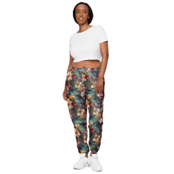 beautiful romantic flowers chic floral pattern unisex track pants