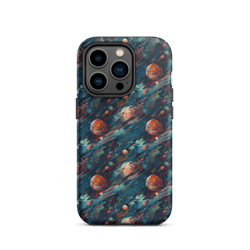 watercolor outer space planets galaxy pattern tough case for iphone®
