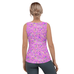 pink yellow blue modern mozaic seamless pattern sublimation cut & sew tank top