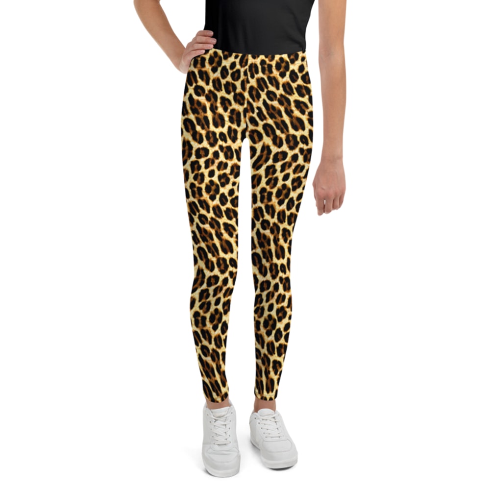 Leopard Skin Animal Print Seamless Pattern Youth Leggings