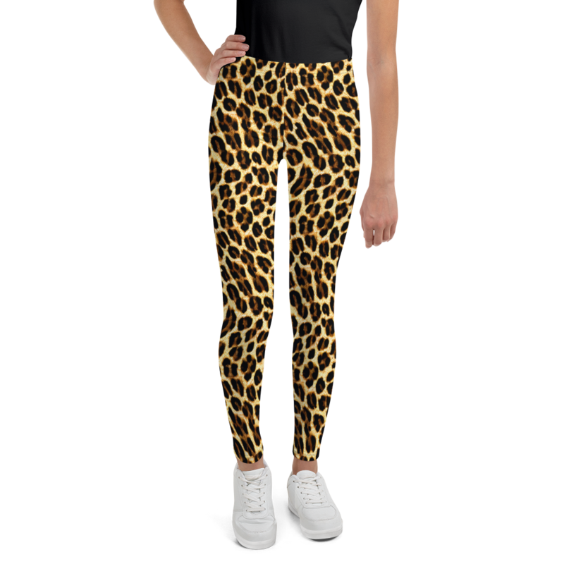Leopard Skin Animal Print Seamless Pattern Youth Leggings