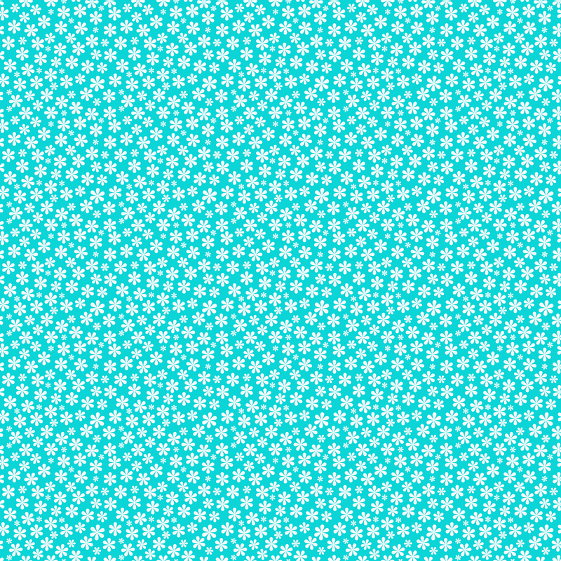 Simple White and Blue Floral Pattern Women's Rash Guard