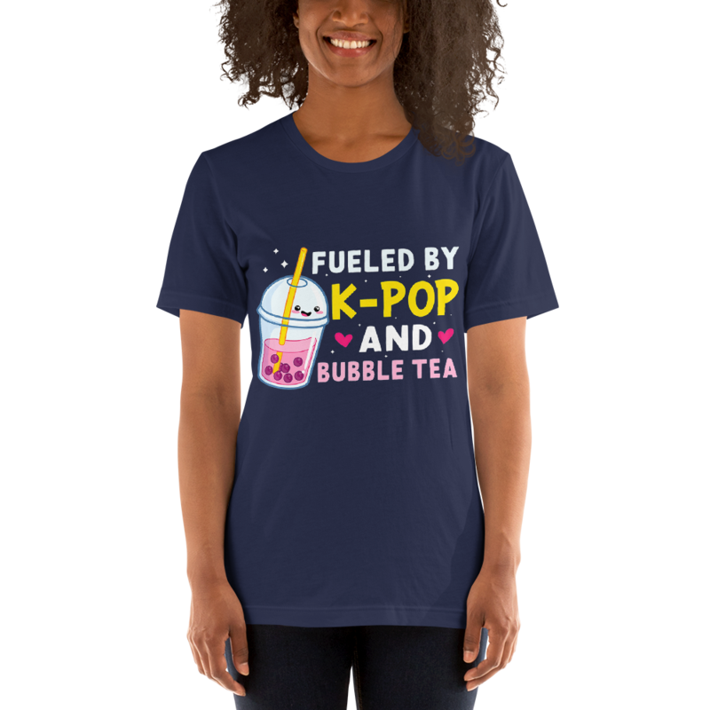 Fueled By K-Pop And Bubble Tea Anime Unisex t-shirt