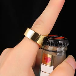 stainless steel bottle cap opener ring