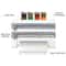 4-in-1 Wall Mount Multi Roll Holder & Rack 3