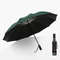 Windproof LED Inverted Umbrella with Reflective Stripe & Reverse Folding green