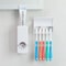 Automatic Toothpaste Dispenser Set With Toothbrush Caddy & Toothpaste Holder1